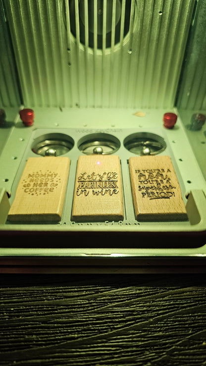 xTool F1 Laser Engraver  3 Wood Key Chain Jig