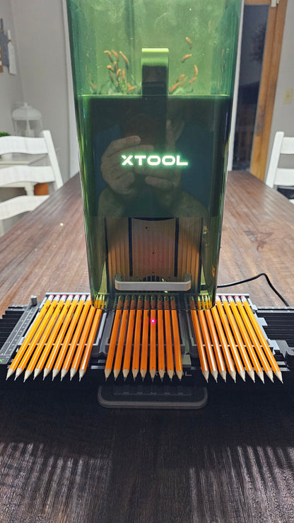 SLIDER VERSION Pencil & Pen Jig with Alignment xTool F1 Laser Engraver