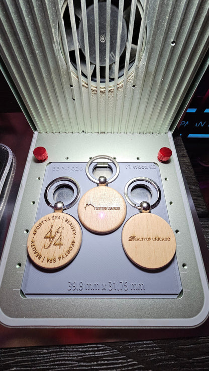 xTool F1 Laser Engraver  3 Circle Wood Key Chain Jig