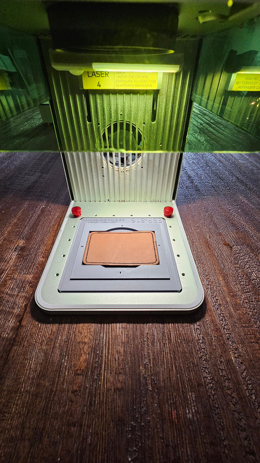 3X2 Rectangle and 2.5 Circle Leather Patch Jig xTool F1 Laser Engraver