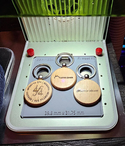 xTool F1 Laser Engraver  3 Circle Wood Key Chain Jig