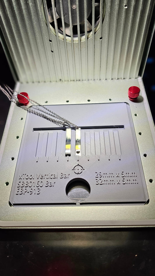 xTool Vertical Bar Jewelry Jig  for the xTool F1 Laser Engraver
