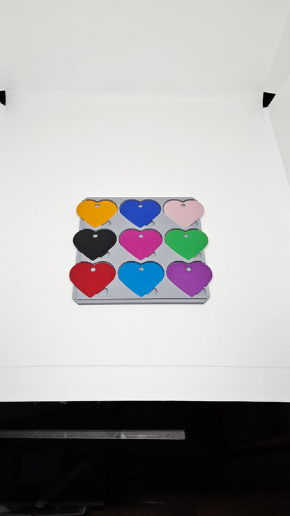 9 Heart Tag Jig xTool F1 Laser Engraver