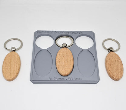 3 Oval Wood Key Chain Jig xTool F1 Laser Engraver