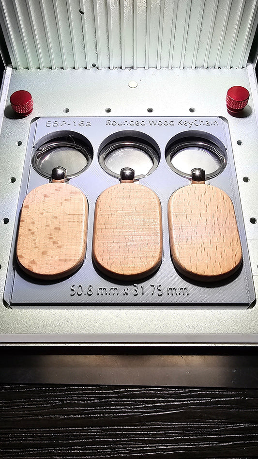 3 Rounded Wood Key Chain Jig  F1 Laser Engraver