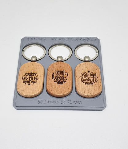3 Rounded Wood Key Chain Jig  F1 Laser Engraver