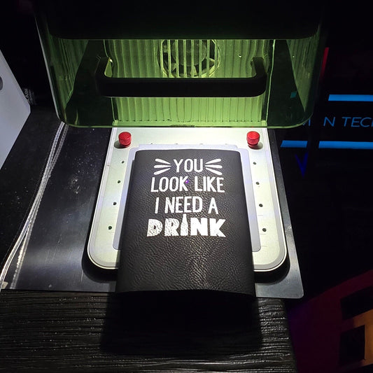 Slim Leather Cooler Jig xTool F1 Laser Engraver