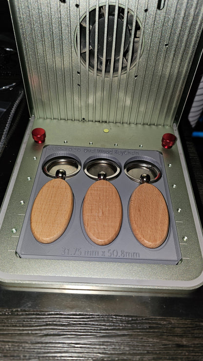 3 Oval Wood Key Chain Jig xTool F1 Laser Engraver