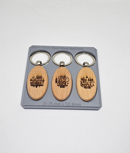 3 Oval Wood Key Chain Jig xTool F1 Laser Engraver
