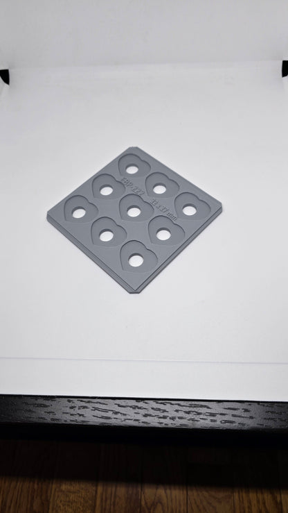32mm x 27mm  Heart Tag Jig xTool F1 Laser Engraver