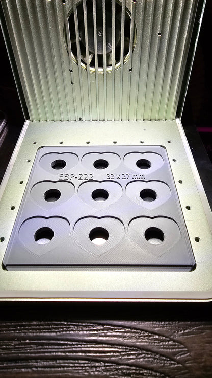 32mm x 27mm  Heart Tag Jig xTool F1 Laser Engraver