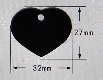 32mm x 27mm  Heart Tag Jig xTool F1 Laser Engraver