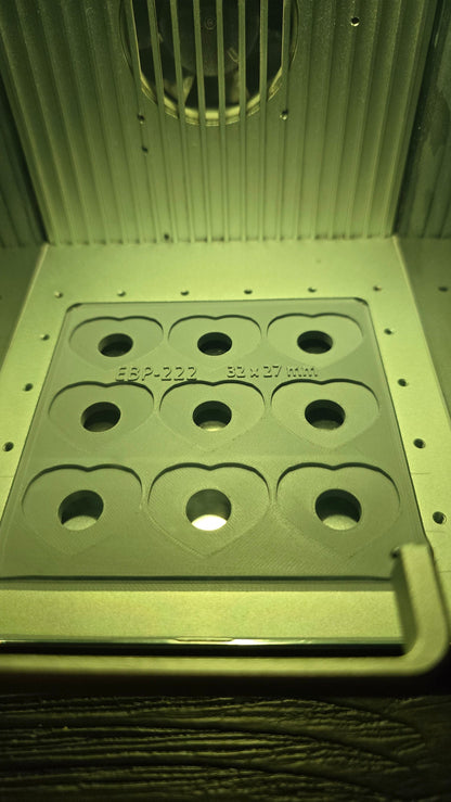 32mm x 27mm  Heart Tag Jig xTool F1 Laser Engraver